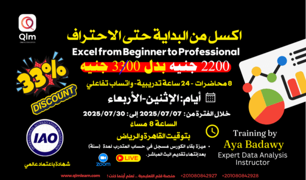 Excel from Beginner to Professional (Start: 07-07-2025)