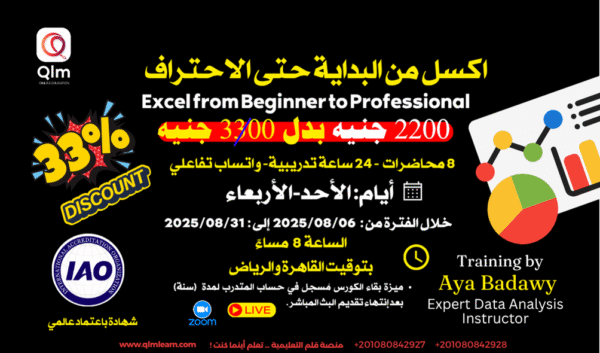 Excel from Beginner to Professional (Start: 06-08-2025)
